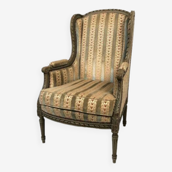 Fauteuil Bergère a oreilles de style Louis XVI