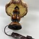 Lamp to lay wooden shade-blind fringed fabric 32cm