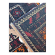 Vintage Persian Baluch rug, hand-knotted wool, 1970.