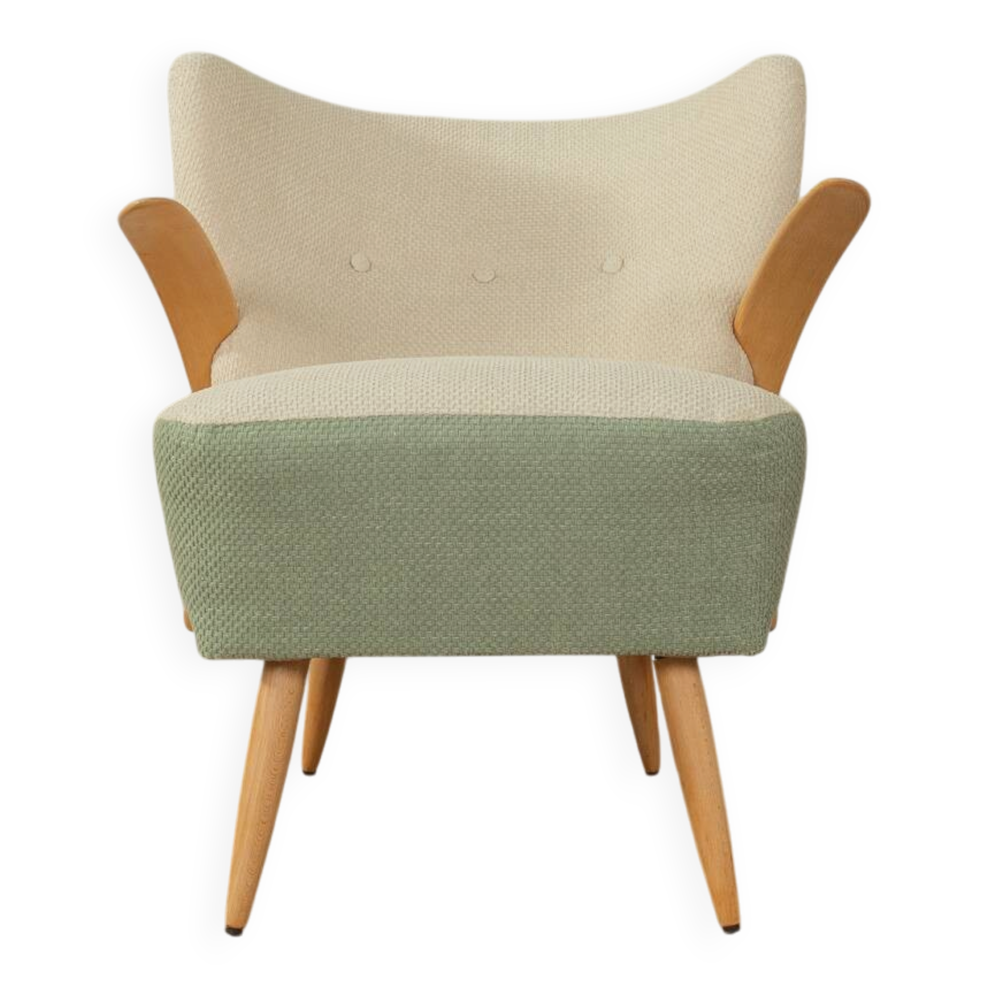 Wonderful armchair in two-tone look from the 1950s