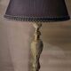 Rocaille style bronze lamp and pleated lampshade with gallon 49x25