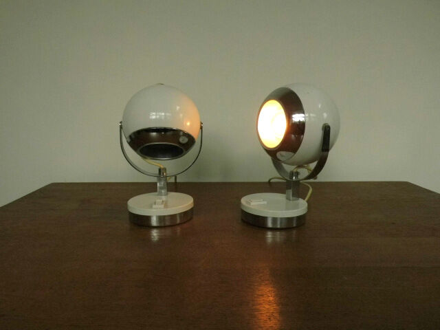Pair of lamps Eyeball years 70