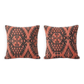 Set of 2 vintage kilim cushion covers 41x41 cm