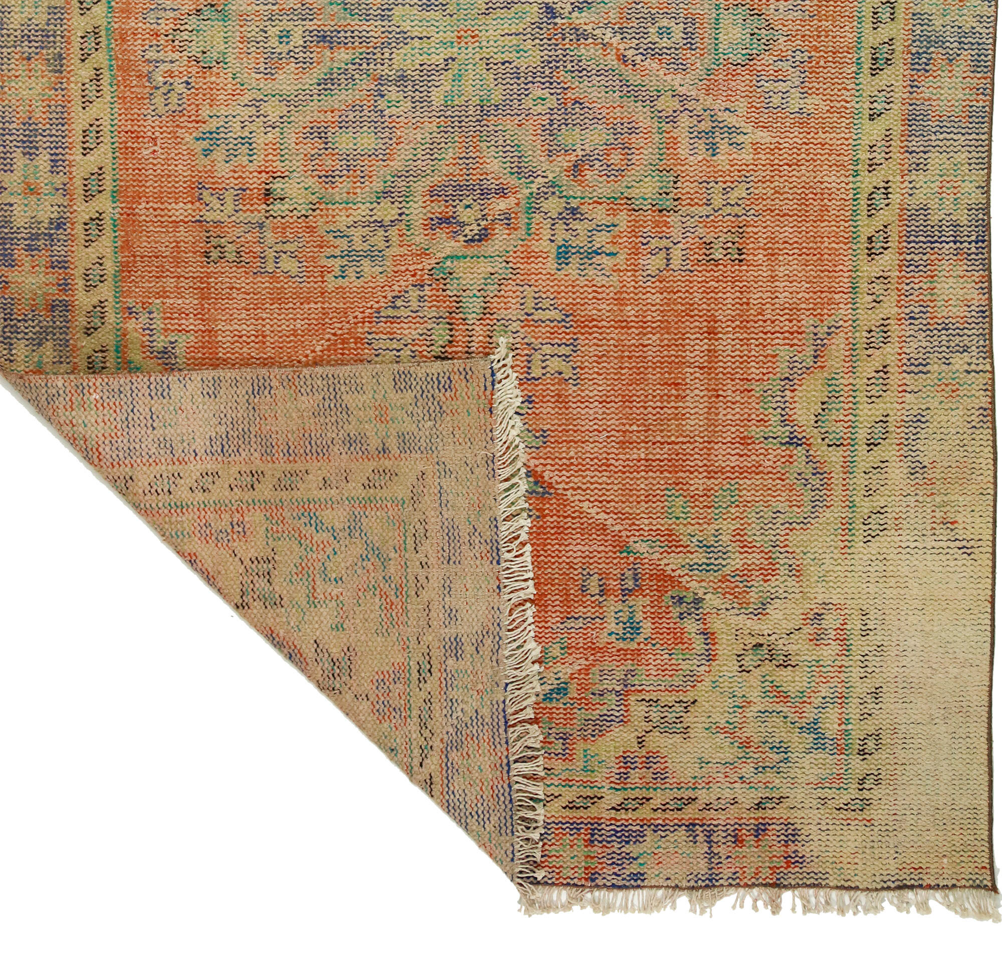 Anatolian handmade vintage rug 234 cm x 144 cm