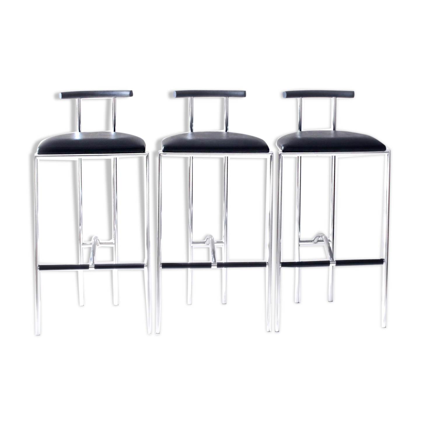 3 bar stools "Tokyo" Rodney Kinsman - Bieffeplast circa 1985