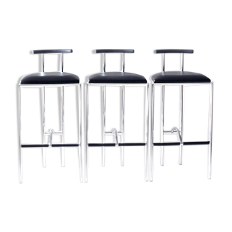 3 tabourets de bar "Tokyo" Rodney Kinsman - Bieffeplast circa 1985