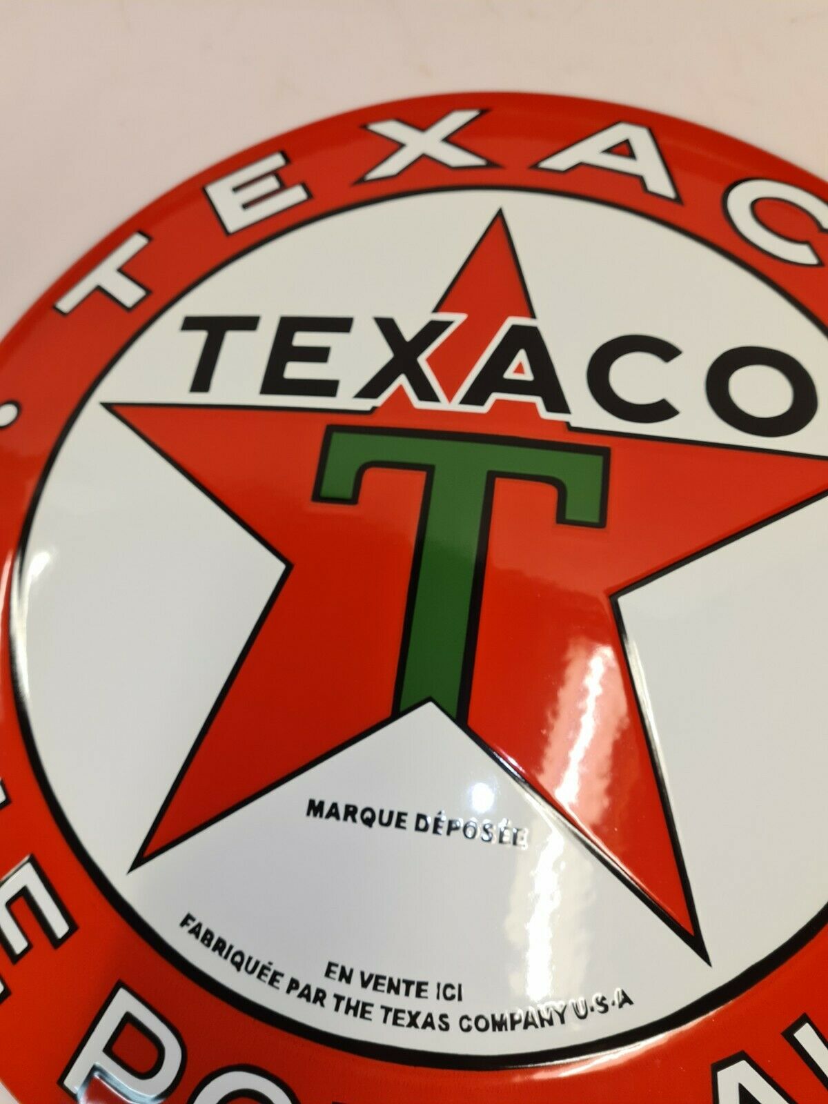 Texaco enamelled plate
