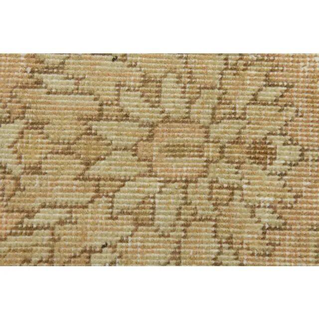 1970s Vintage Turkish Hand-Knotted Wool Cotton Orange Runner Rug 60x388