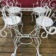 Wrought iron garden furniture