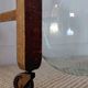 Vintage wooden wheeled side table/console.