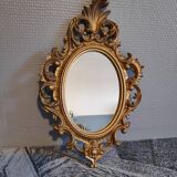 Old mirror in gilded wood - 34x21cm