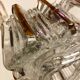 Lot 3 appliques brique de verre 1960