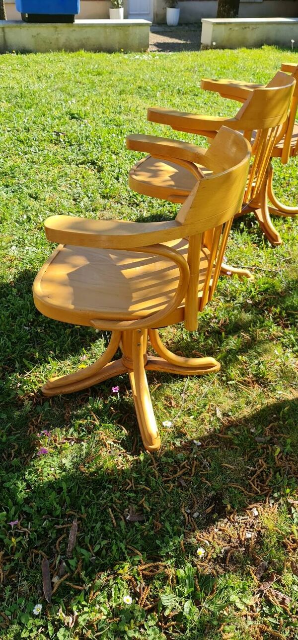 3 fauteuils de bureau thonet pour zmg radomsko prix unitaire