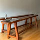 Banc en bois brut vintage