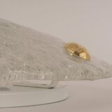 round glass ice Murano ceiling lights by Hillebrand, Germany, 1970s