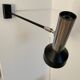 Chrome stem wall lamp from the 70s