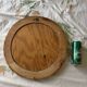 Vintage 1970s sun mirror witch's eye wood and gold - 42 cm