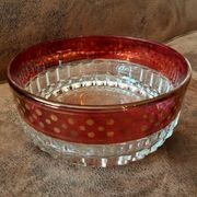 Salad bowl set and its 2 crystal cups