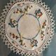 old round placemat 30cm embroidery / handmade lace