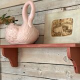 Bubble-gum pink wooden shelf