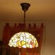 Suspension vitrail style Tiffany – Ø 30 cm – verre véritable – lourde