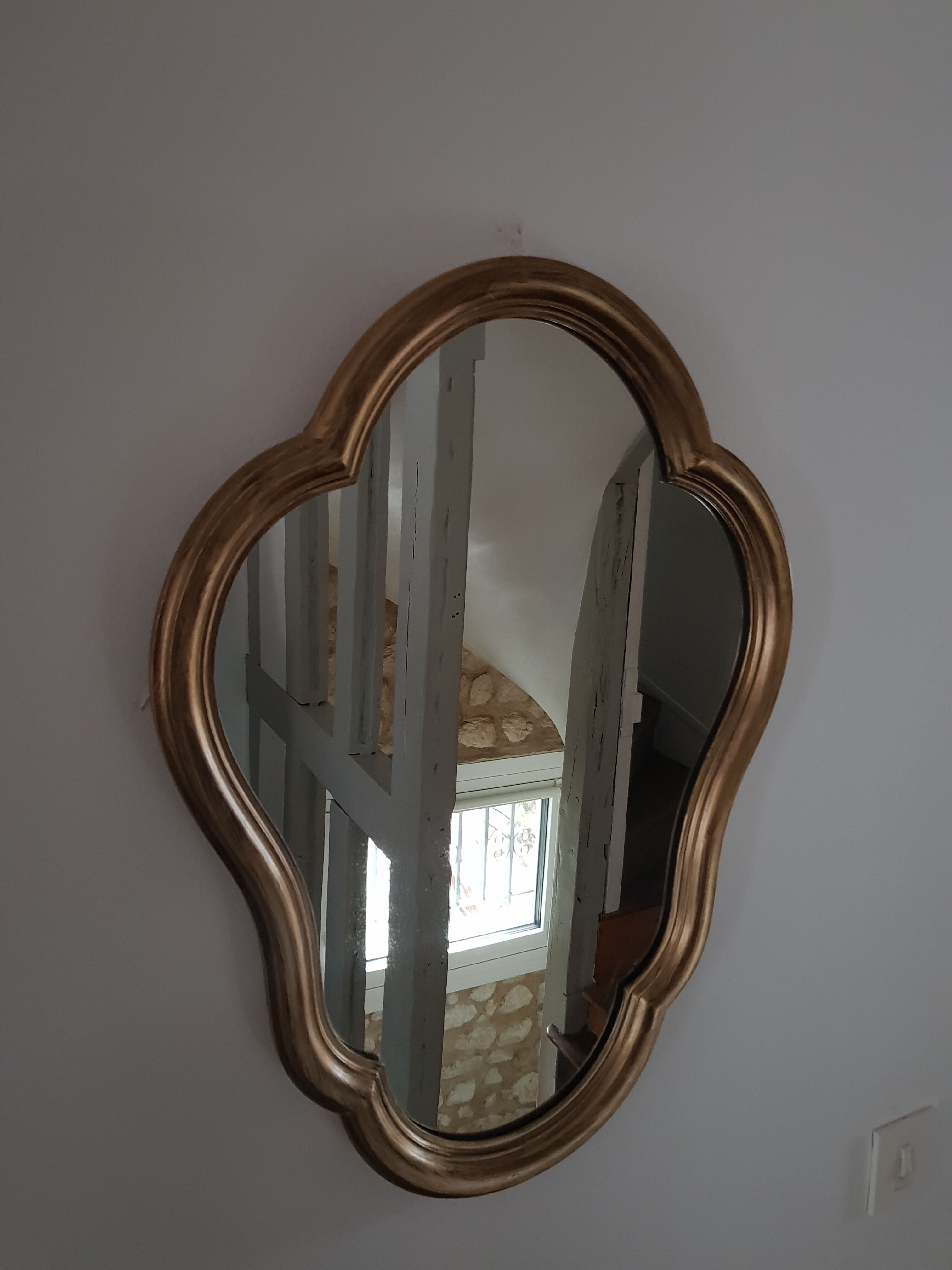Miroir doré 60x45cm