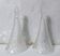 2 stemless glasses, champagne flutes, Henri Maire vintage glass.