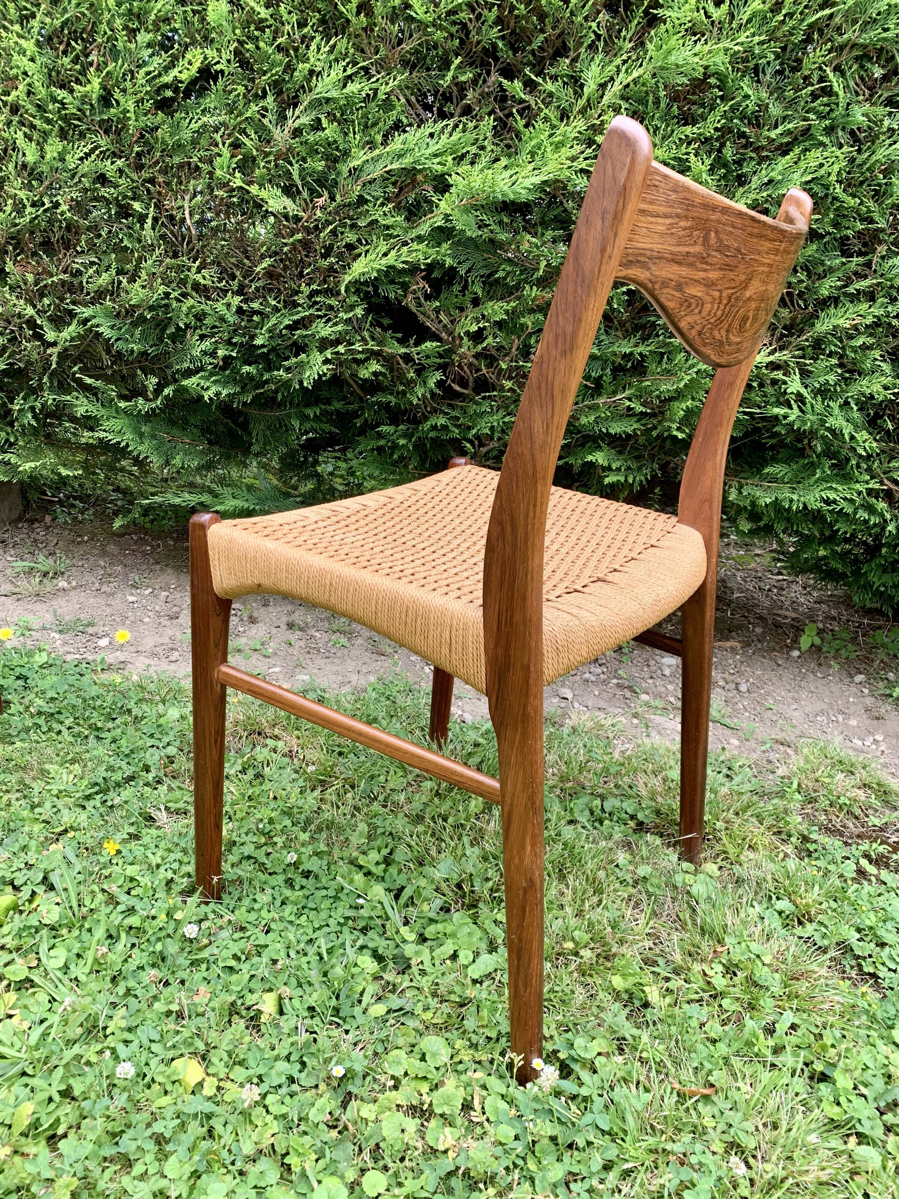 Suite of 6 chairs by Arne Wahl Iversen for Glyngøre Stolefabrik 60s