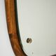 1960s Scandinavian oval mirror in oak