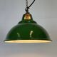 Industrial Green Enamel Factory Pendant Lamp from Maxlume, 1960s