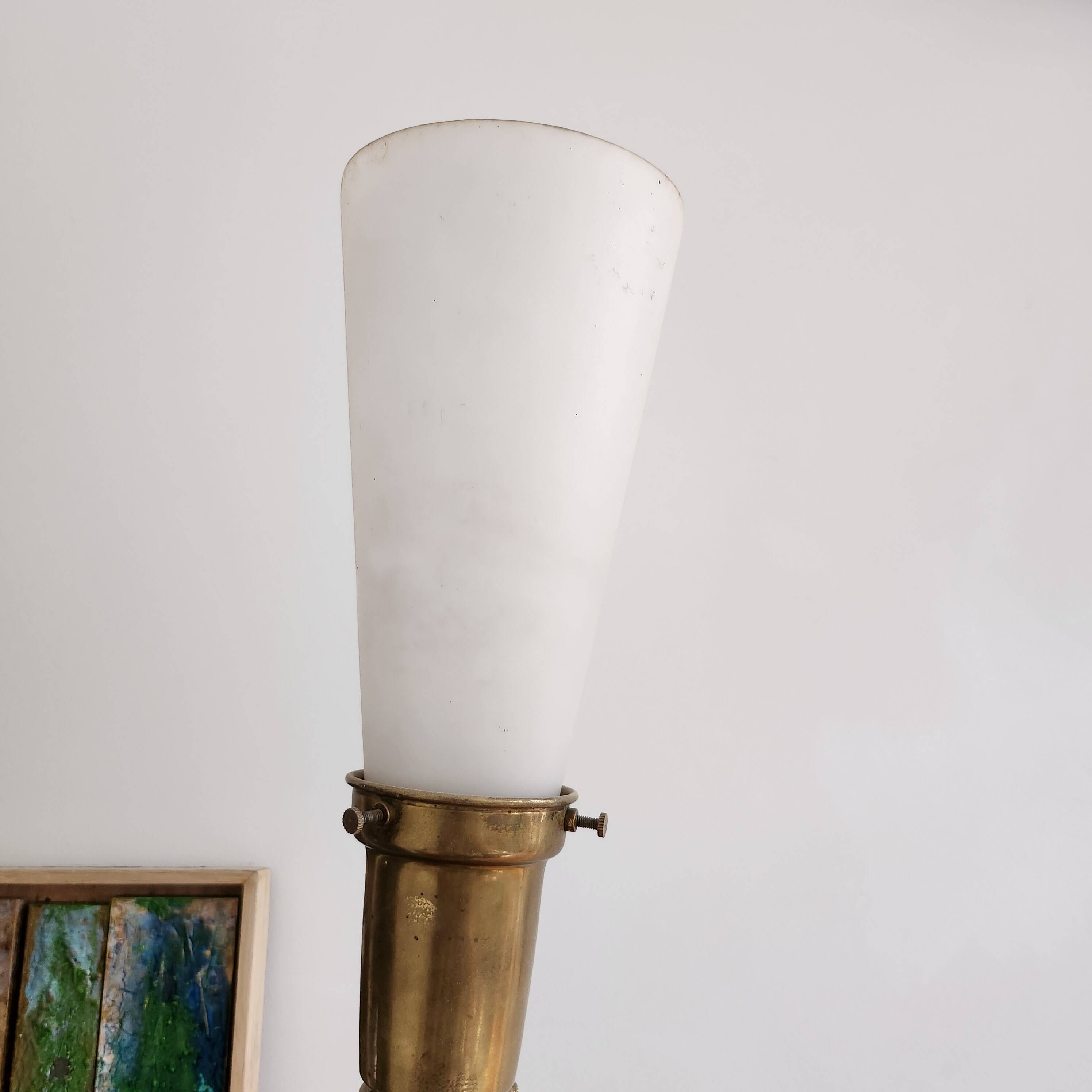 Brass and chrome floor lamp 60s