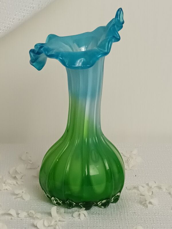 Soliflore corolle en verre soufflé Italie