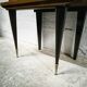 Vintage varnished wood bedside table