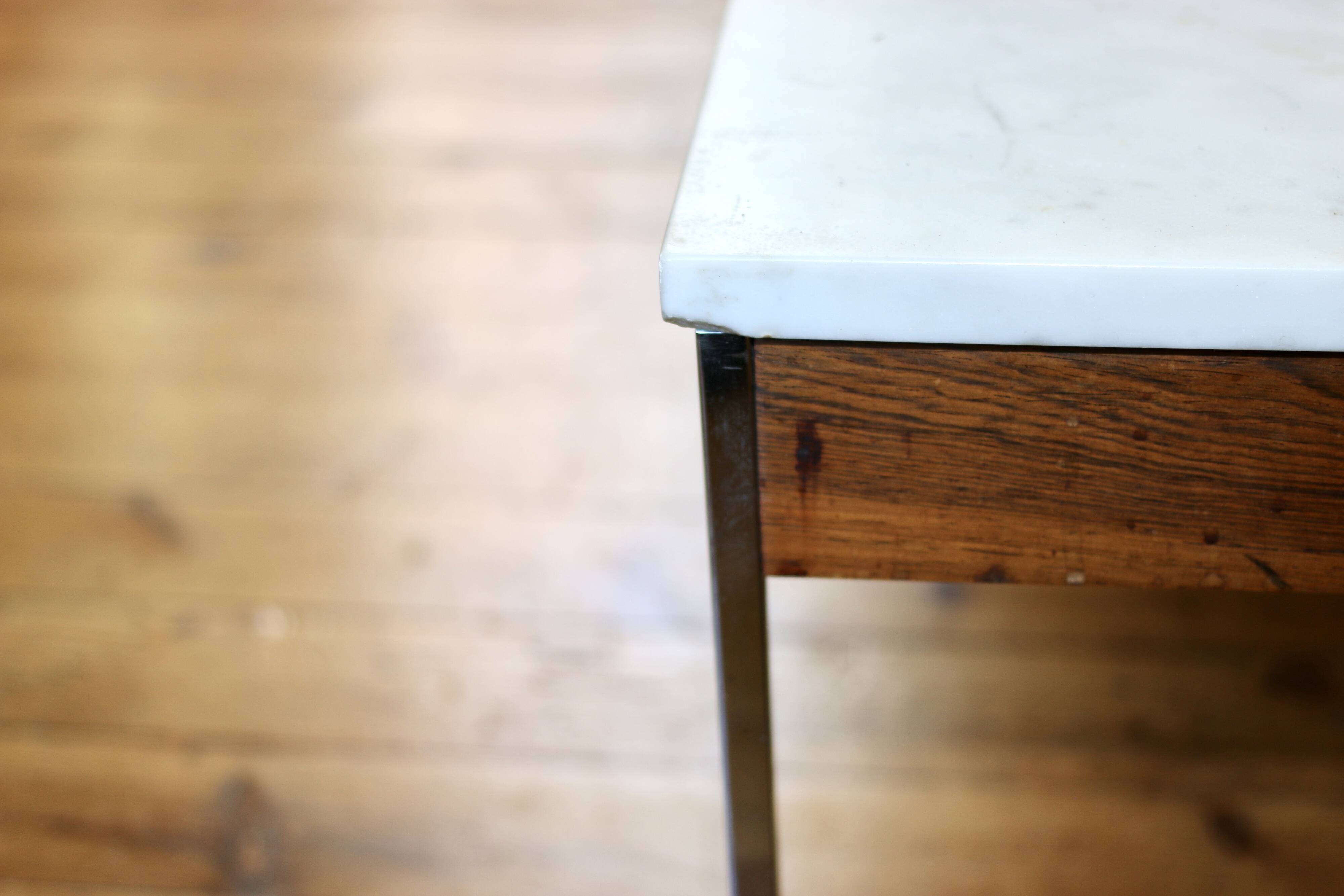 Table basse design marbre et palissandre Georges Nelson 1970