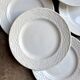 6 St Amand dessert plates in white earthenware