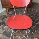 Red formica chairs