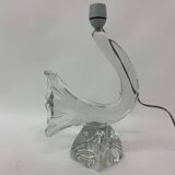 Set of 2 Daum France crystal table lamp , 1950's