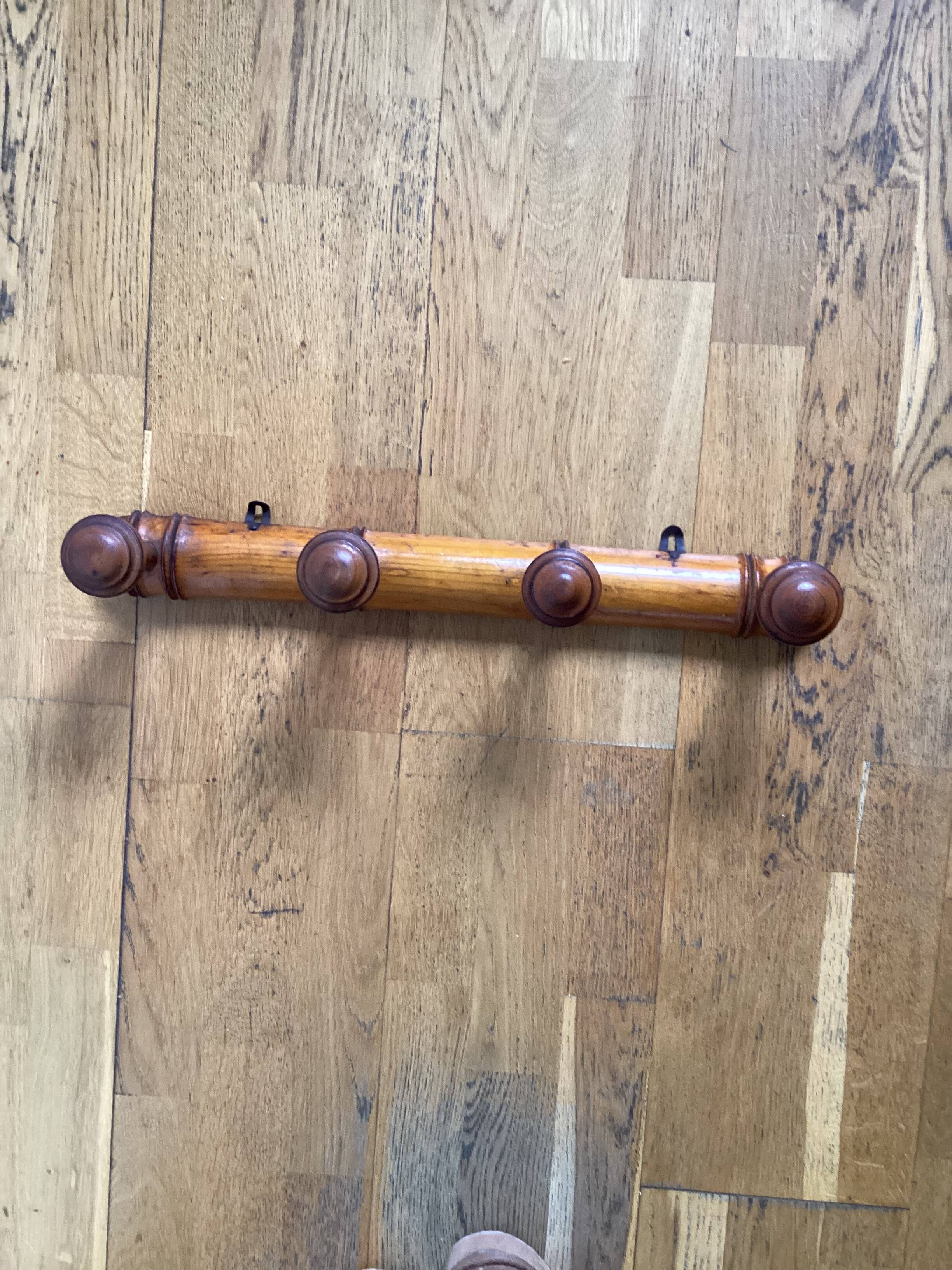 Bamboo wall hook dimensions: height - 6cm - length - 53cm -