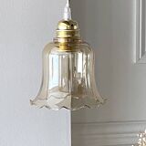 Amber “bell” pendant light