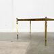 Mid-century German Hollywood neoclassical brass and glass side table from the 1950s.