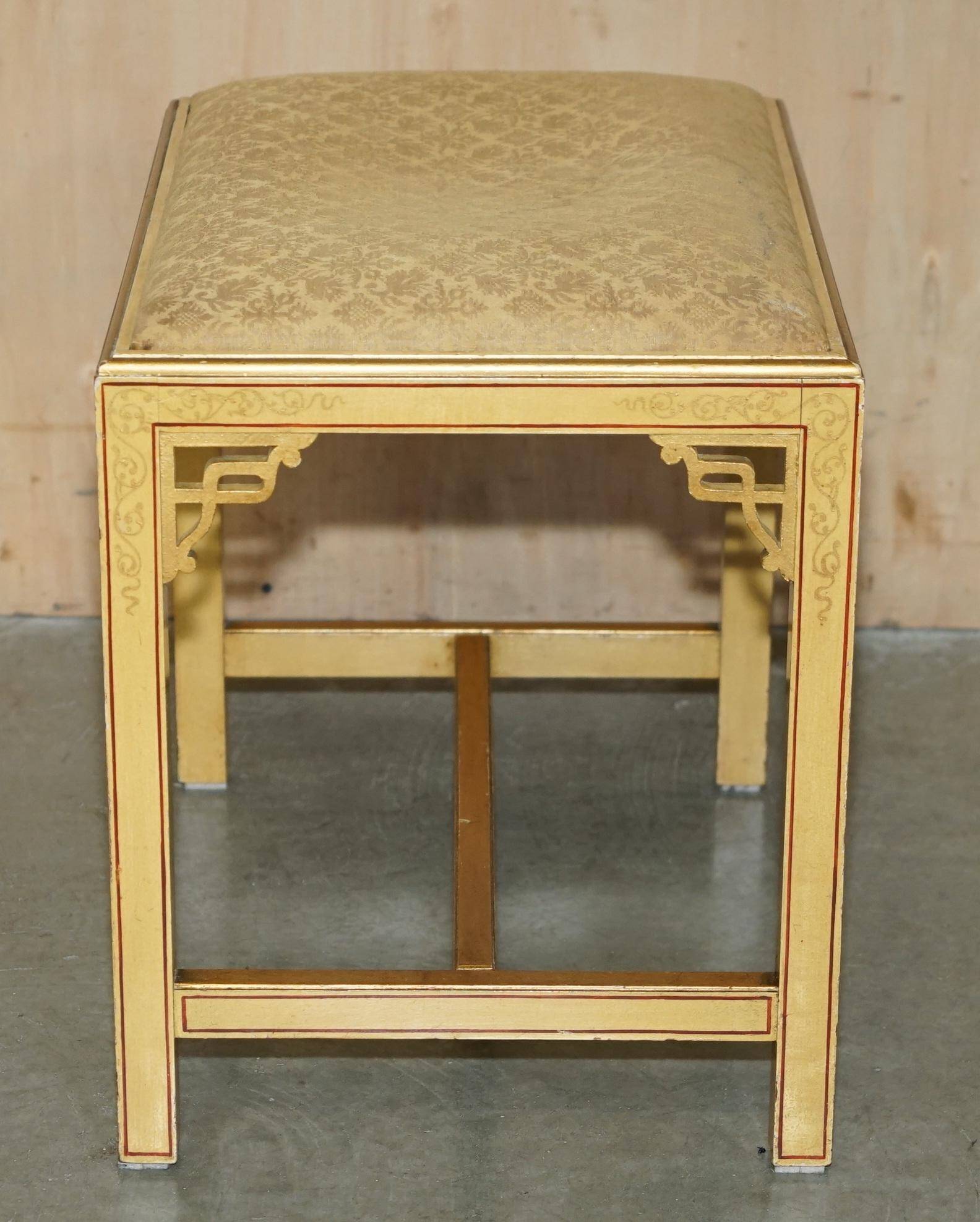 Chinoiserie dressing table in walnut with stool