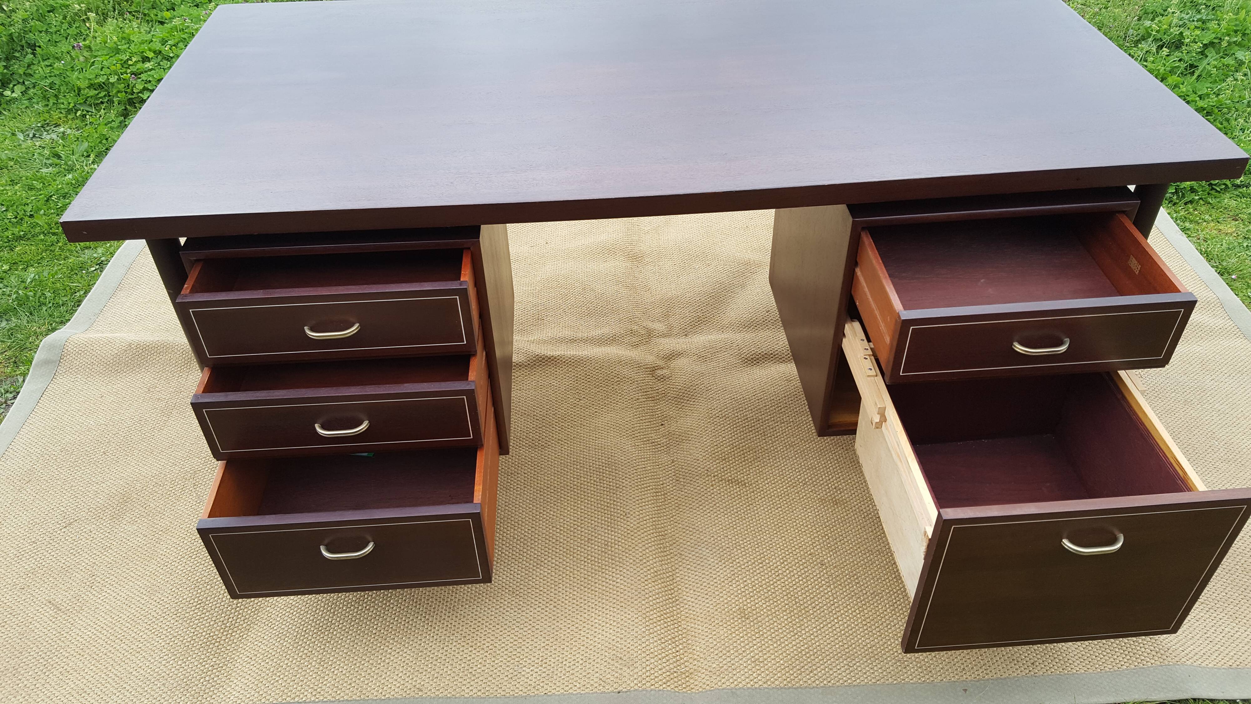 Bureau hollandais en acajou vintage