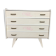 Vintage weekly chest of drawers 1950/1960 - retro - 4 drawers - compass feet - white