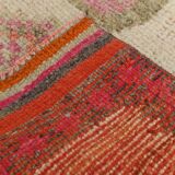 3x13 Salmon Orange & Cream Orientel Wool Runner Rug, 87x384 Cm