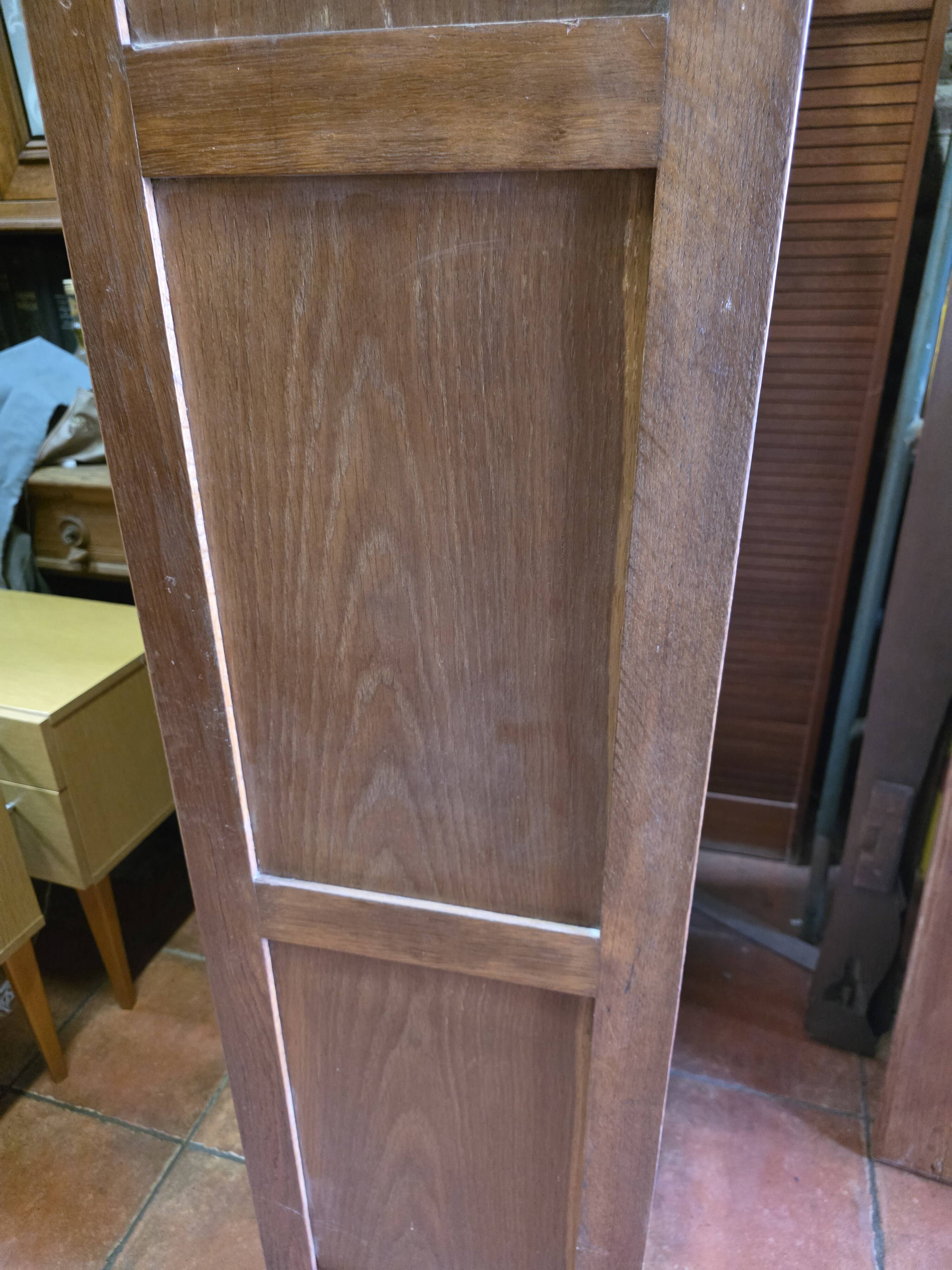 Antique double curtain cabinet in oak