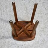 Pierre Gautier Delaye attribution. wooden stool, France, circa 1960