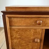 table de chevet en loupe d'orme art déco années 30