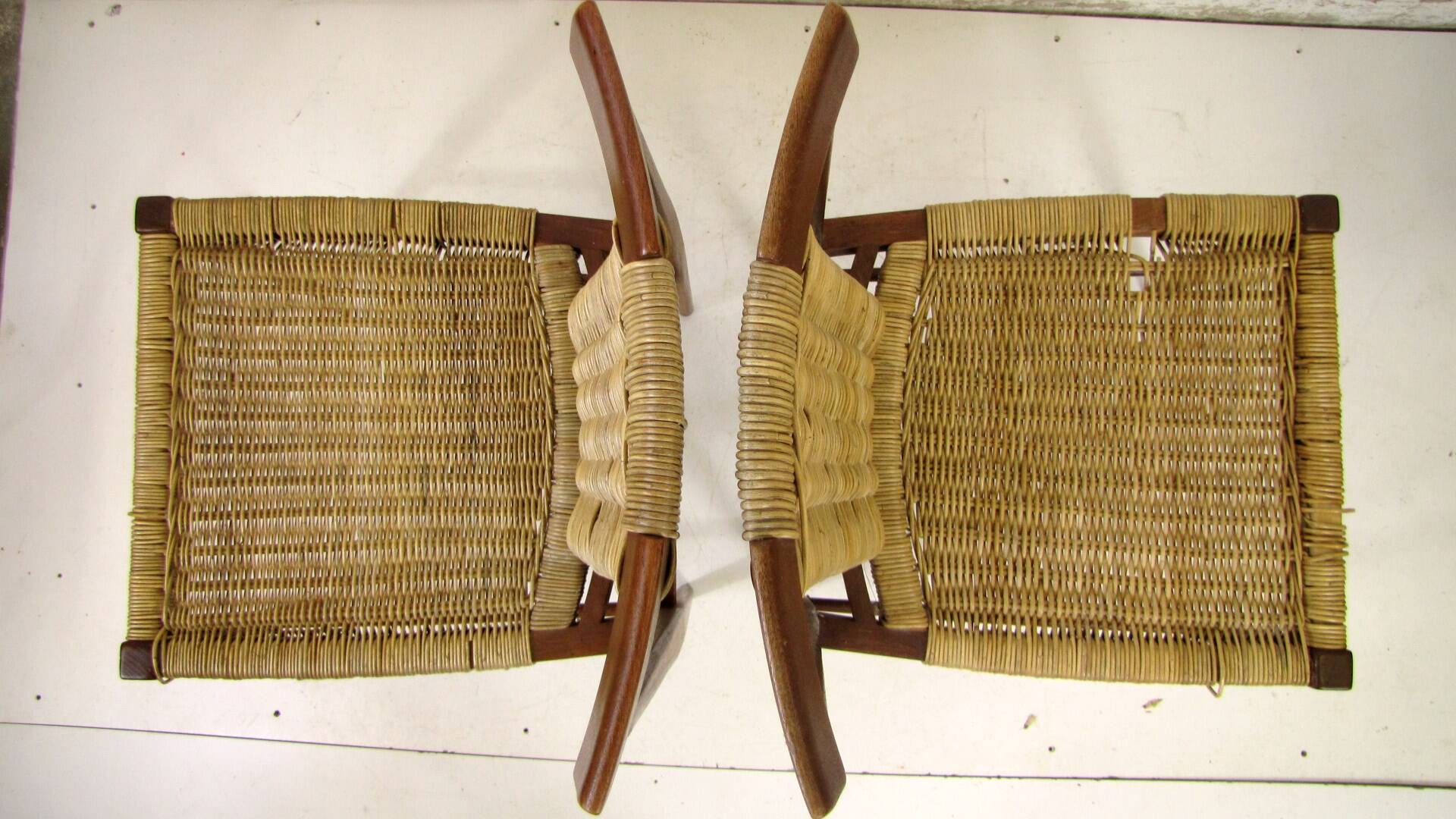 A pair of chairs by rudolf frank for lucas schnaidt, germany 1962