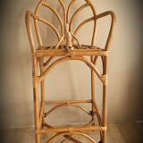 High bar rattan stool