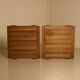 Pair of walnut coffee tables by Mario Marenco for Mobil Girgi 70's